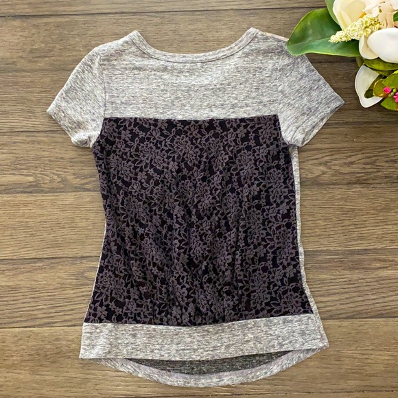 Miss Me girls medium bling top with lace backing - Picture 2 of 5